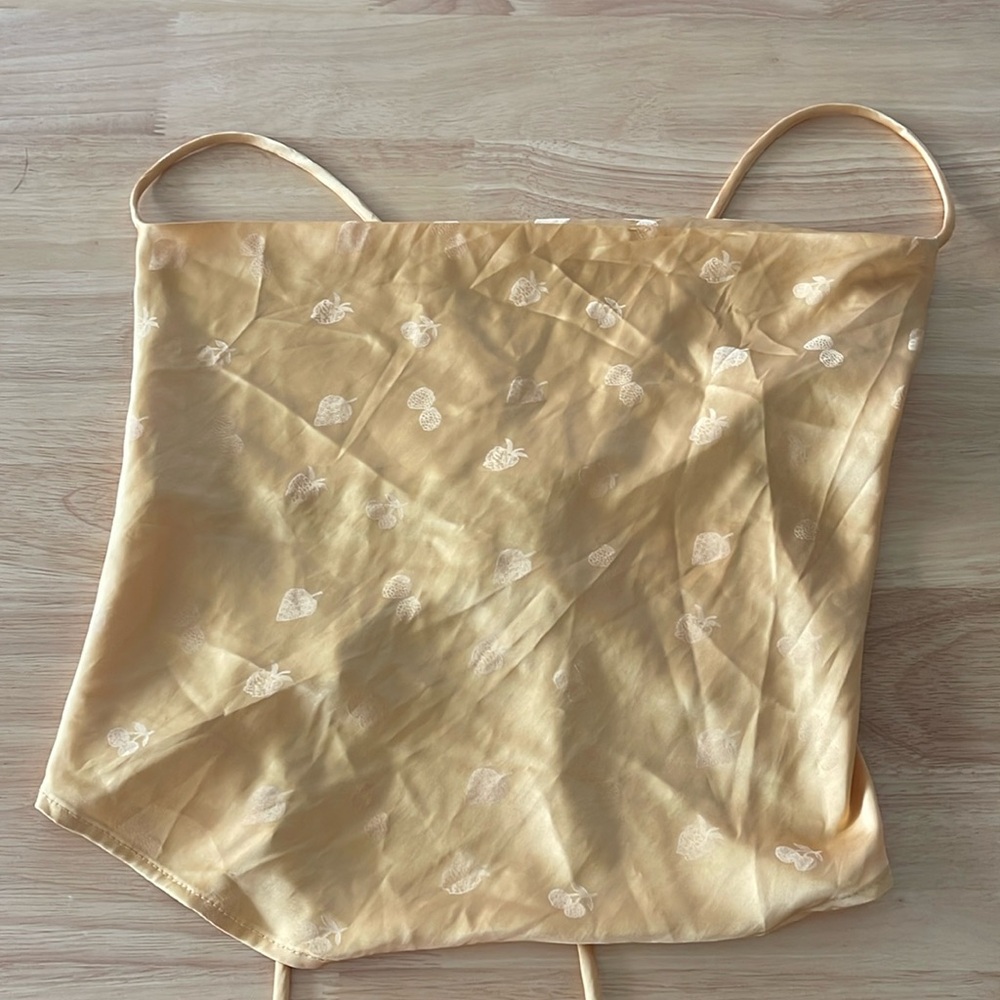 NWT silk cowl neck open back tie top